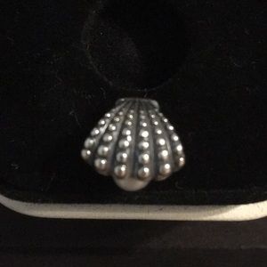 Pandora Clam and Pearl Charm